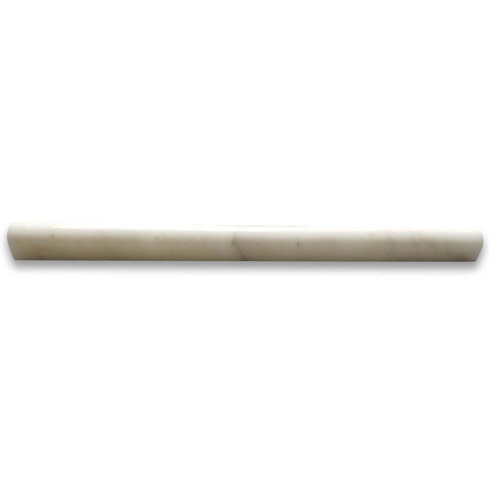 G18P Calacatta Gold Calcutta Marble 3/4×12 Pencil Liner Trim Molding Polish