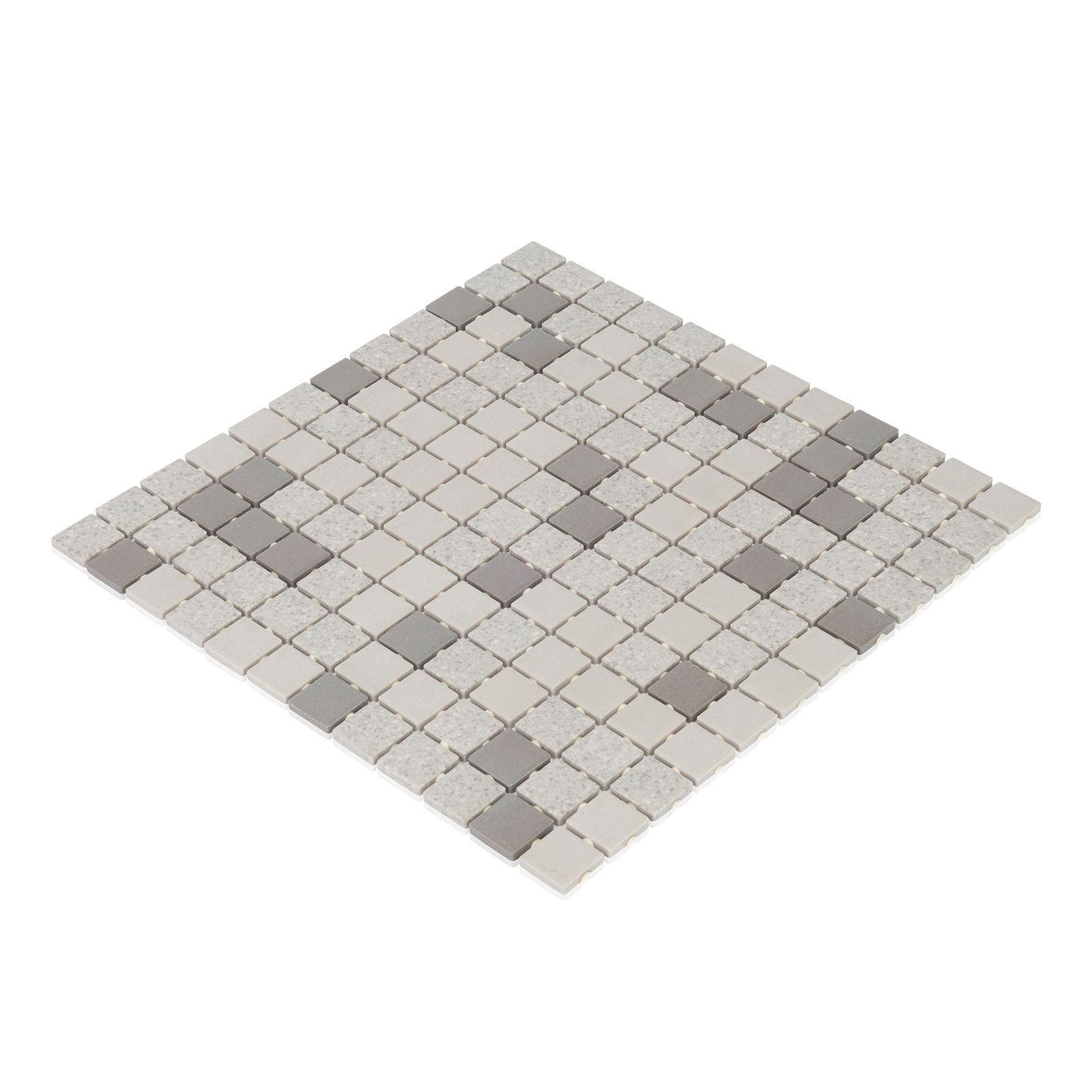 Ceramic 1″ x 1″ Grid Gray Earth Tone Mosaic Tile Backsplash Bath Shower TDH96MDR