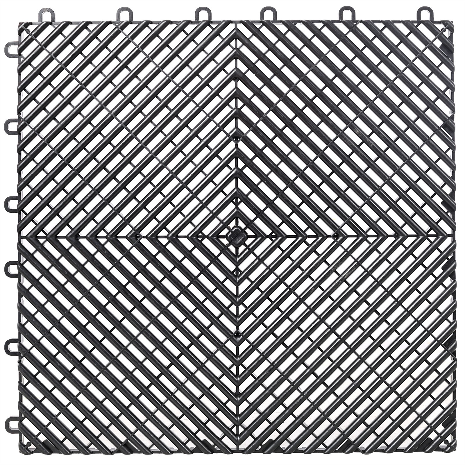 25pcs 15.6×15.6″ Plastic Interlocking Modular Garage Flooring Tile Drainage Tile