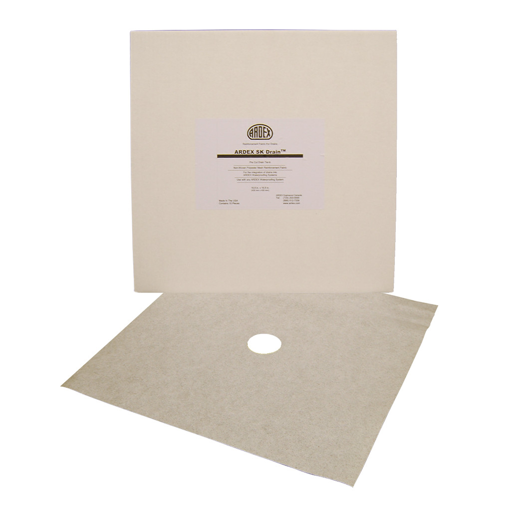 ARDEX SK DRAIN Pre-Cut Drain Tie-In Fabric – Premium Non-Woven Polyester Mesh