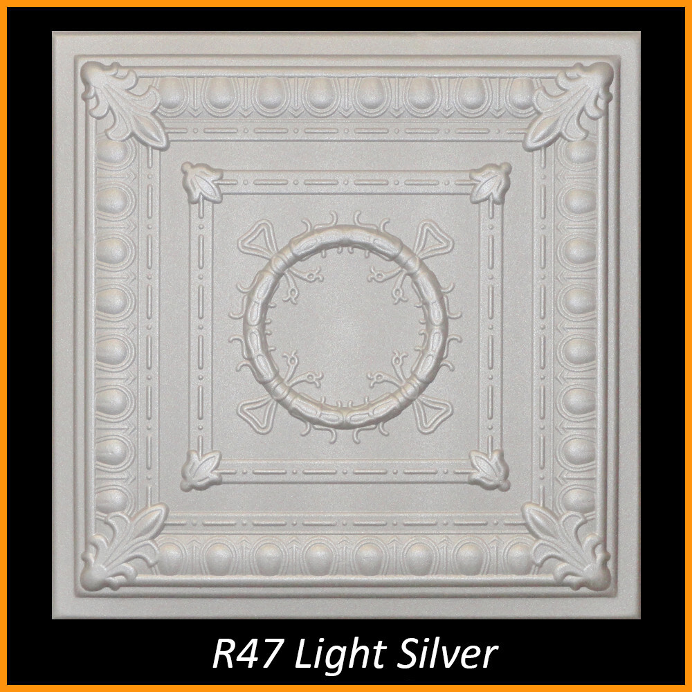 DIY Ceiling Tiles Glue Up Styrofoam 20×20 R47 Silver Pack of 8 (21.12s/f) Sale