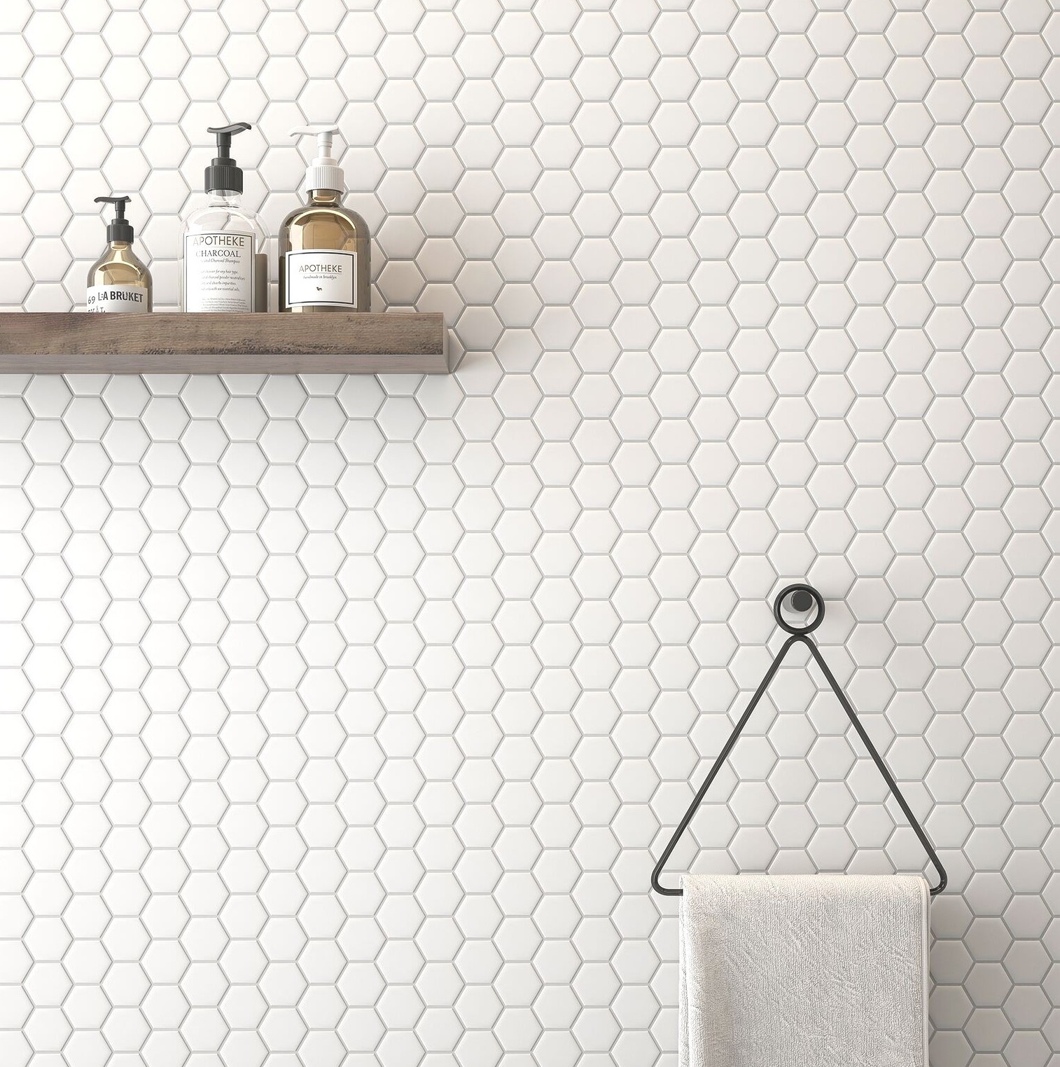 White 2″ Hexagon Glazed Matte Porcelain Mosaic Floor Wall Backsplash Kitchen
