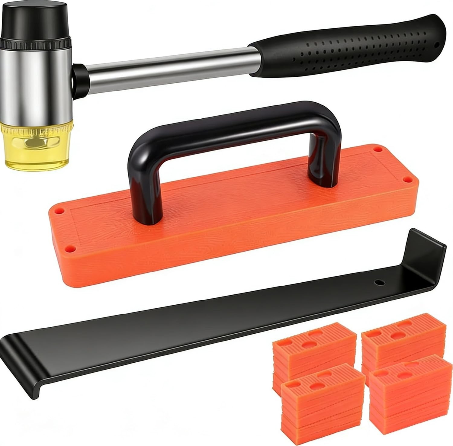 LOZAGU 43-Piece Laminate Flooring Tools, LVP installation kit, Silver, Black