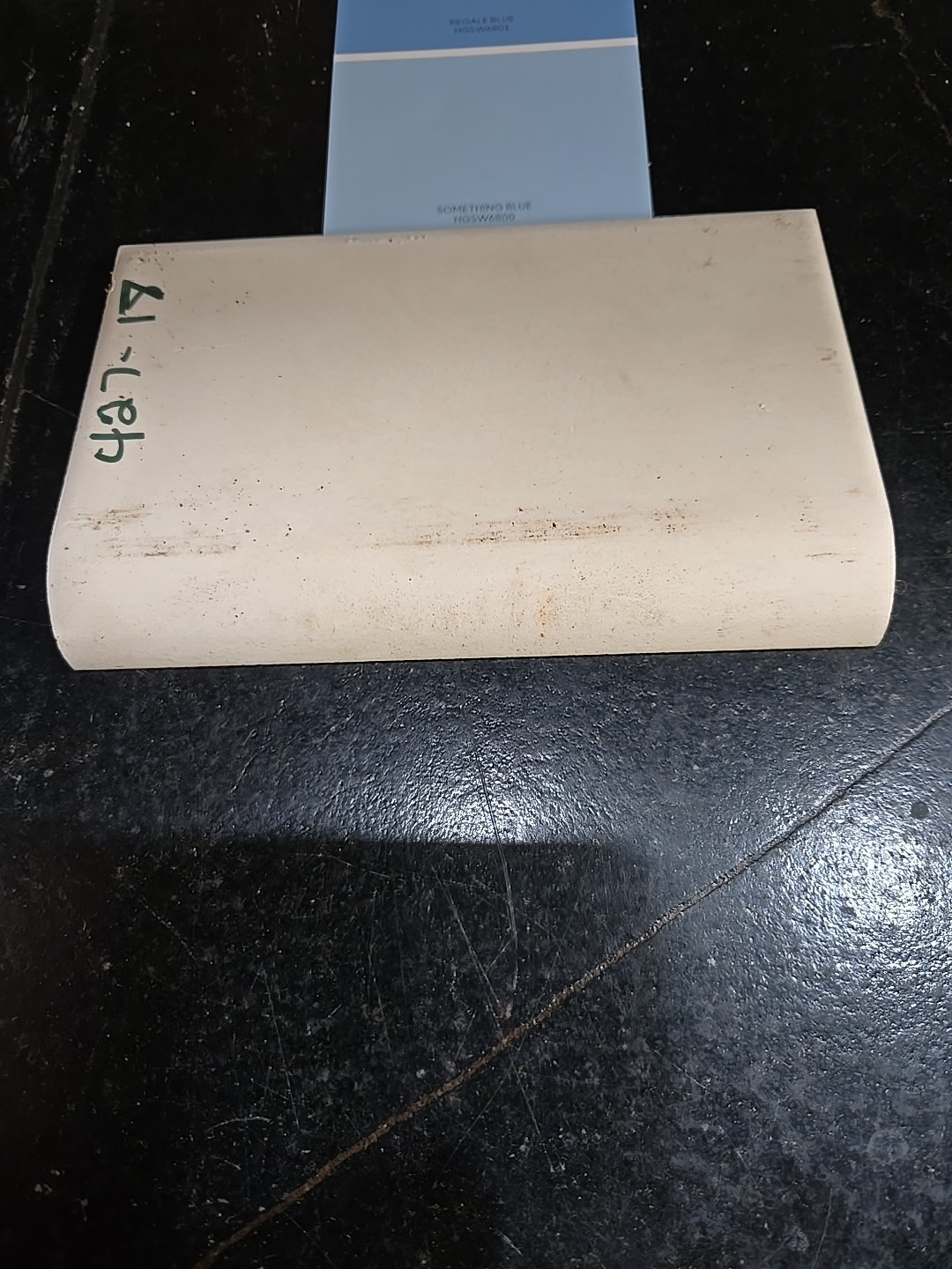 Vintage 6 1/8″ X 3 7/8″ NOS Cove Base Blue Tile