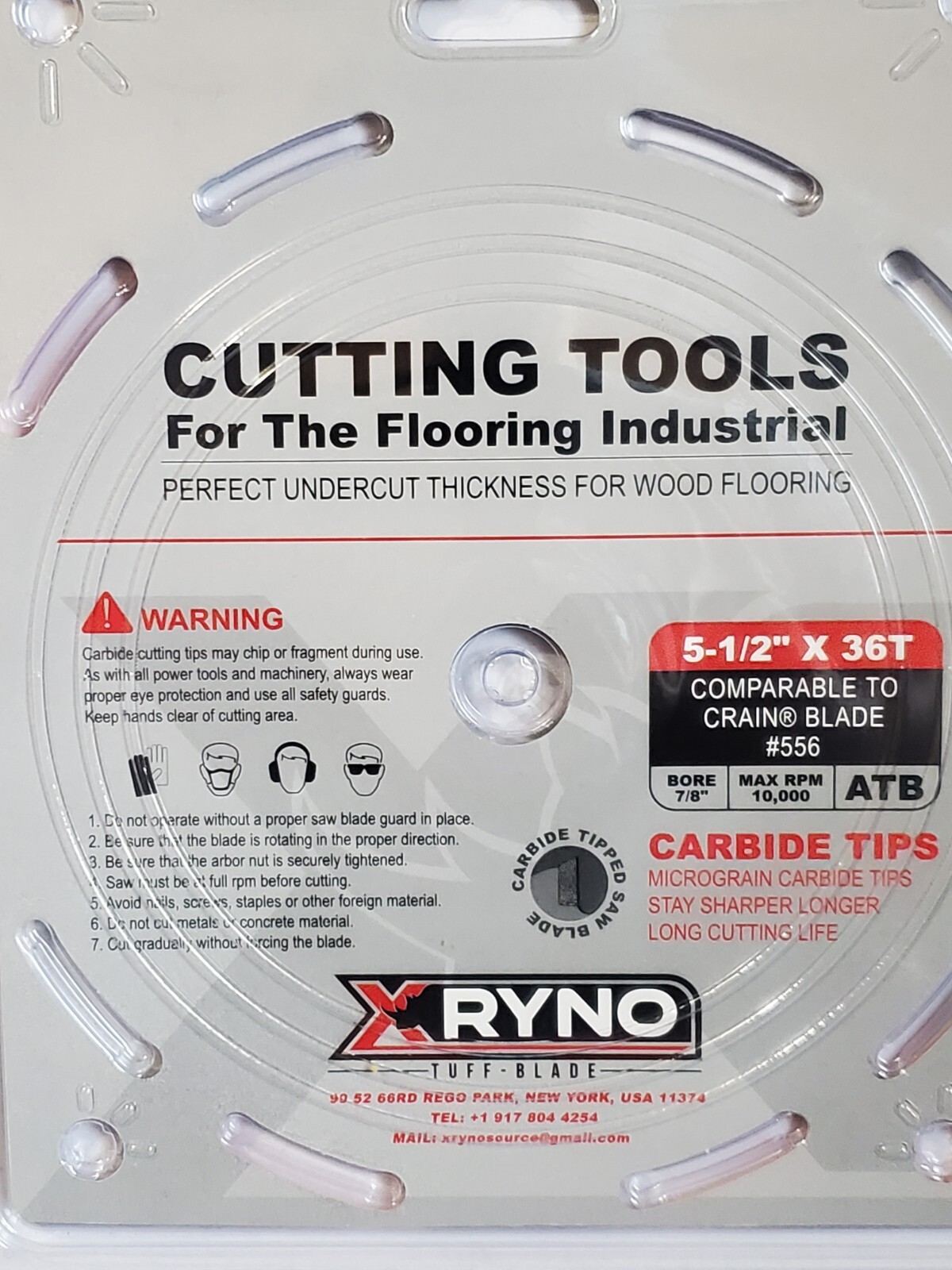 XRYNO Jamb Saw Blade Compare to Crain Blade 556 5-1/2″ X 36T Crain 545, 555, 575