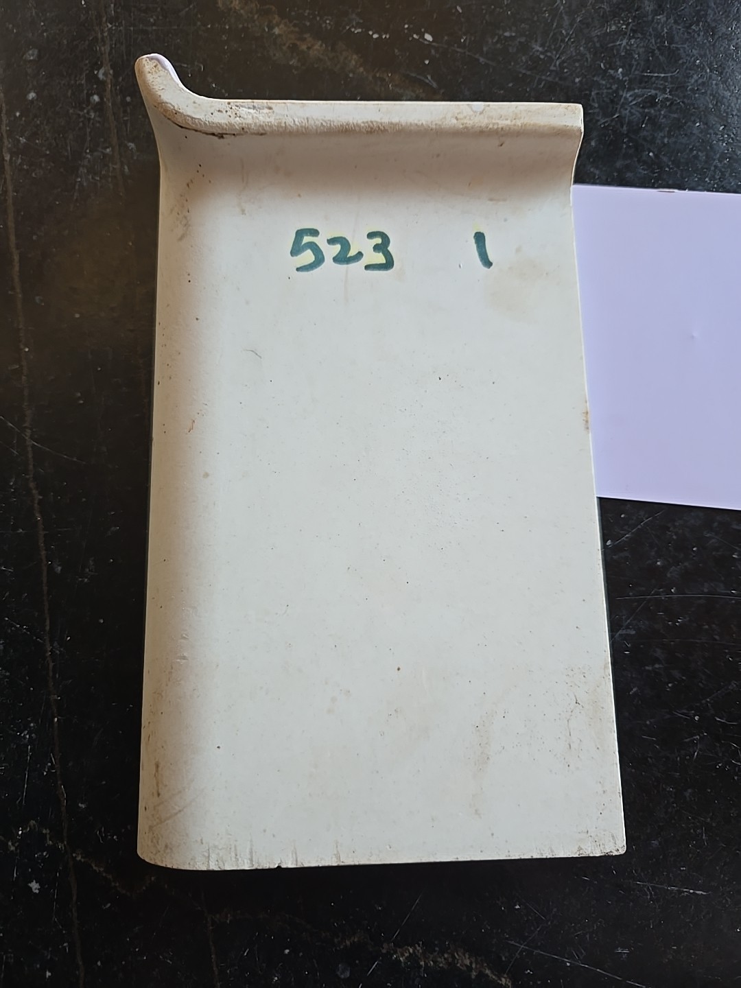 Vtg 6 1/4″ X 3 7/8″ Corner Cove Base Light Purple Tile NOS