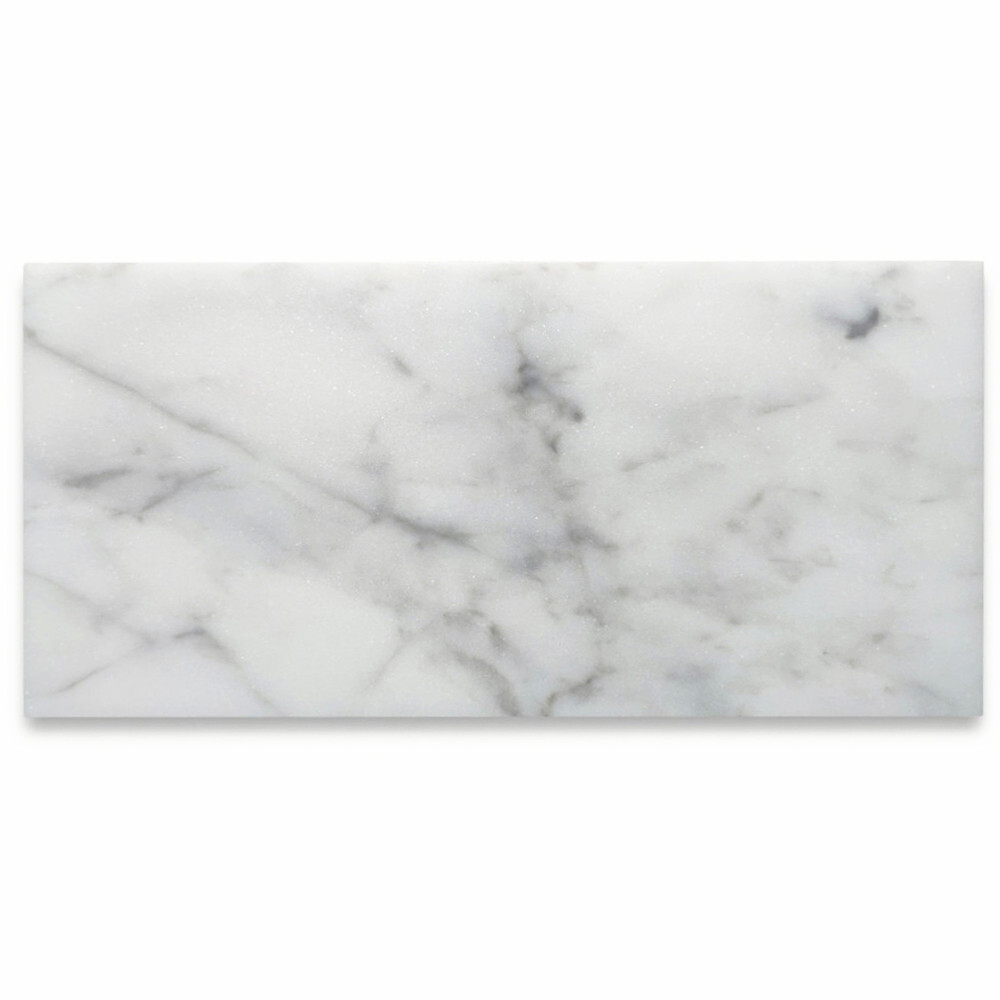 C52P 4×8 Carrara White Marble Wall Floor Tile Polished Bianco Venato