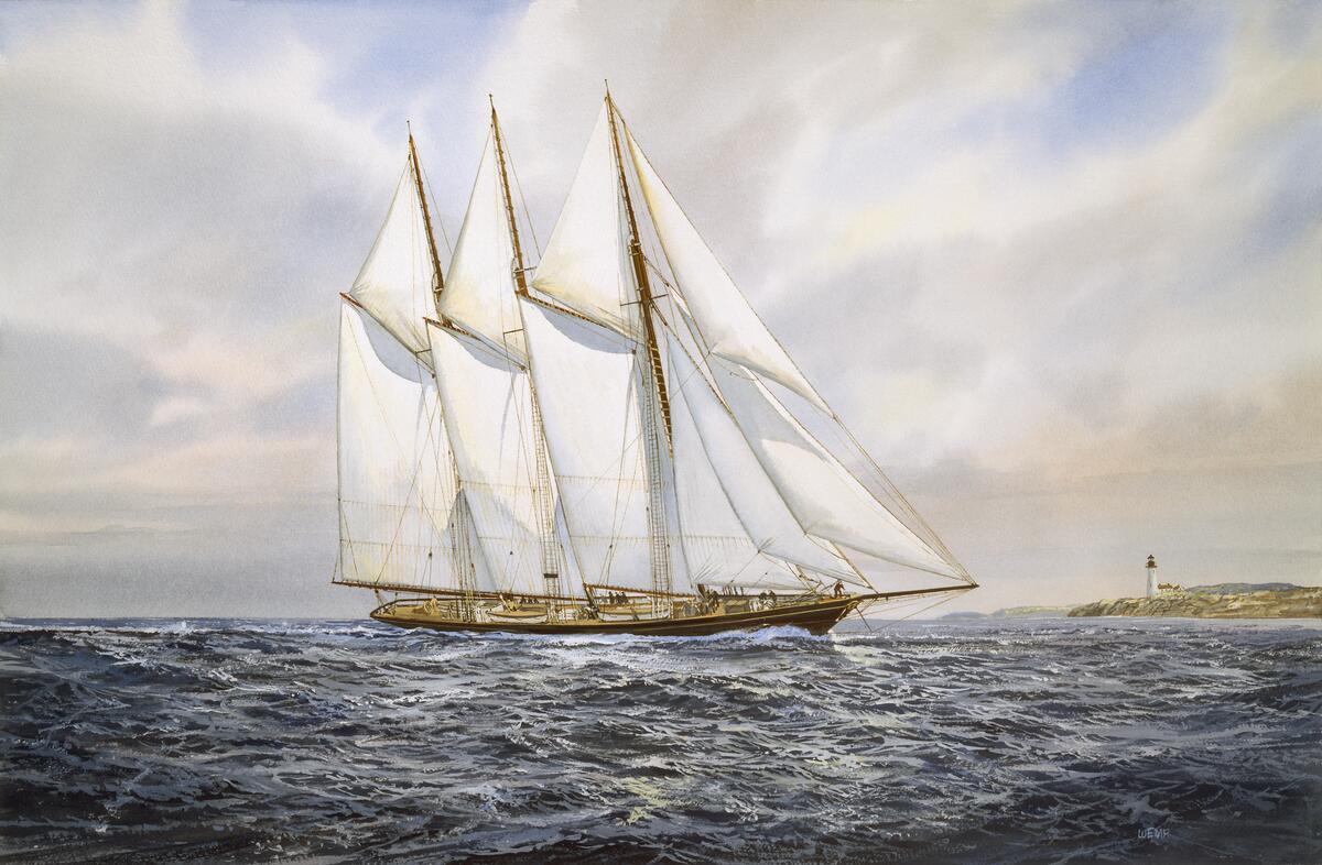 Ceramic Backsplash Tile Mural Nautical Sailing Ship Sailboat – Schooner Atlantic