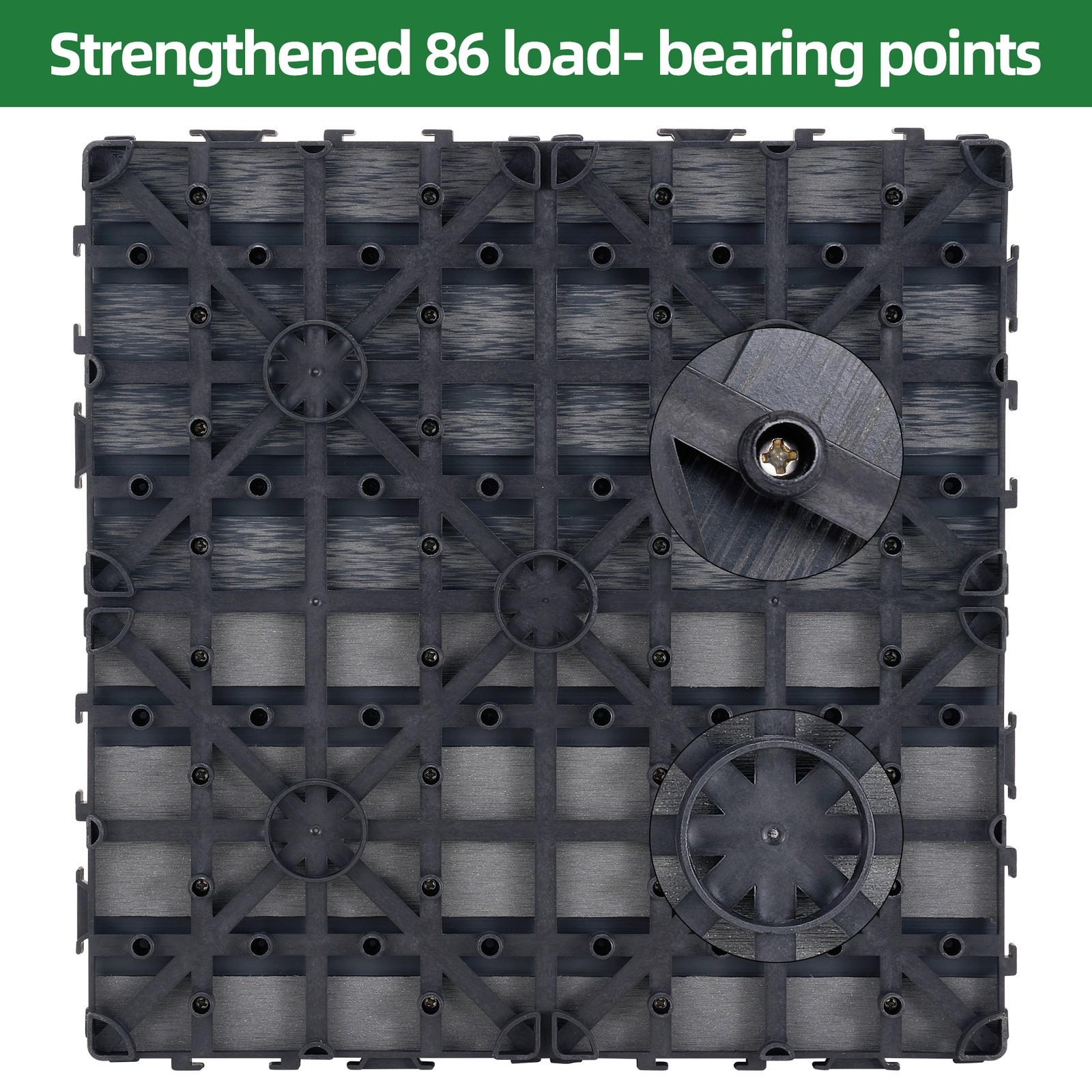9 PCS 23.4 lb Heavy-Duty Recycled Wood-Plastic Boards, DIY Furniture Making