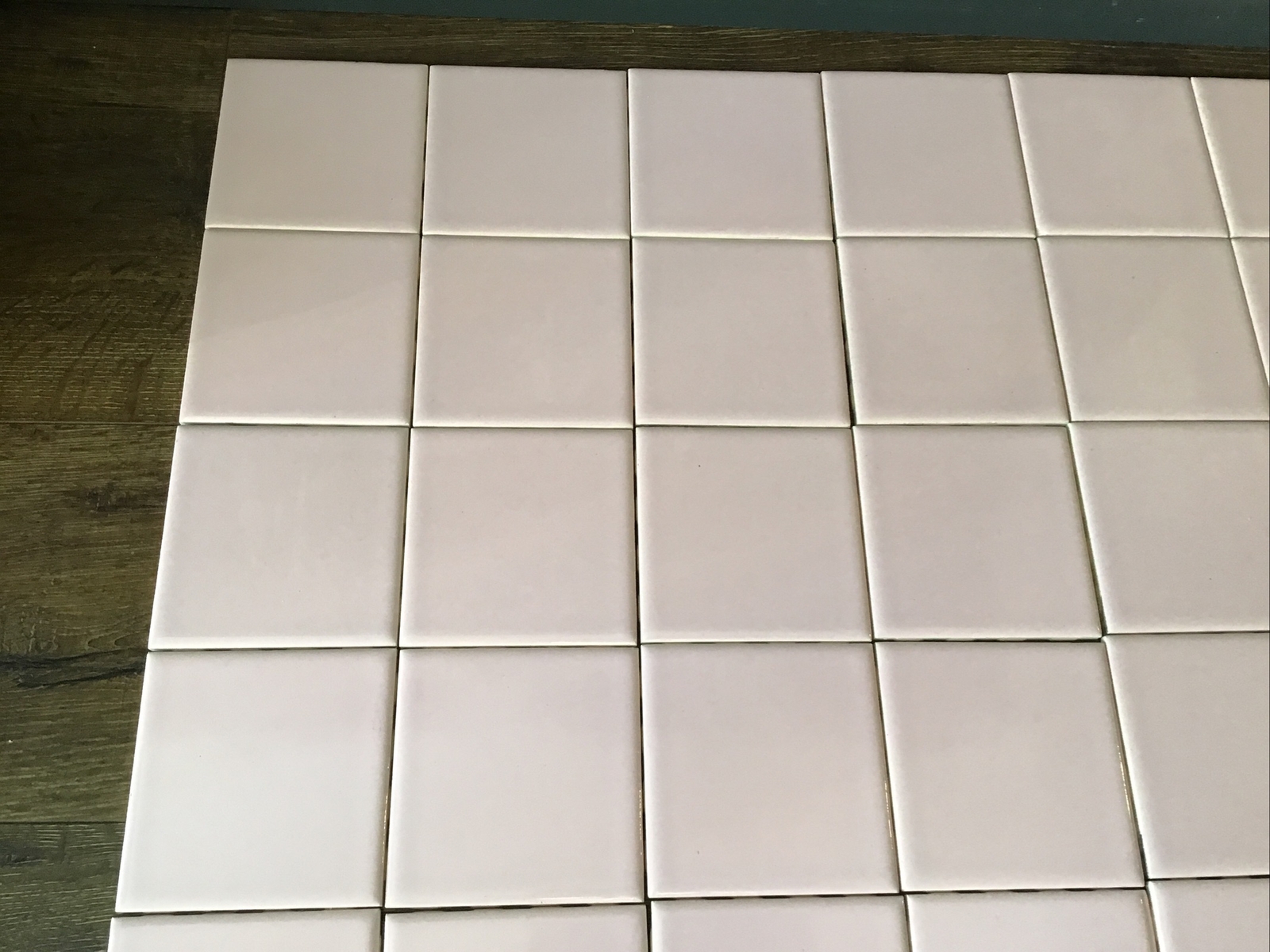 51 NOS NEW Vintage Allstate C-6 Pink Glossy Ceramic Wall Tiles 4 1/4″ 4×4 IN BOX