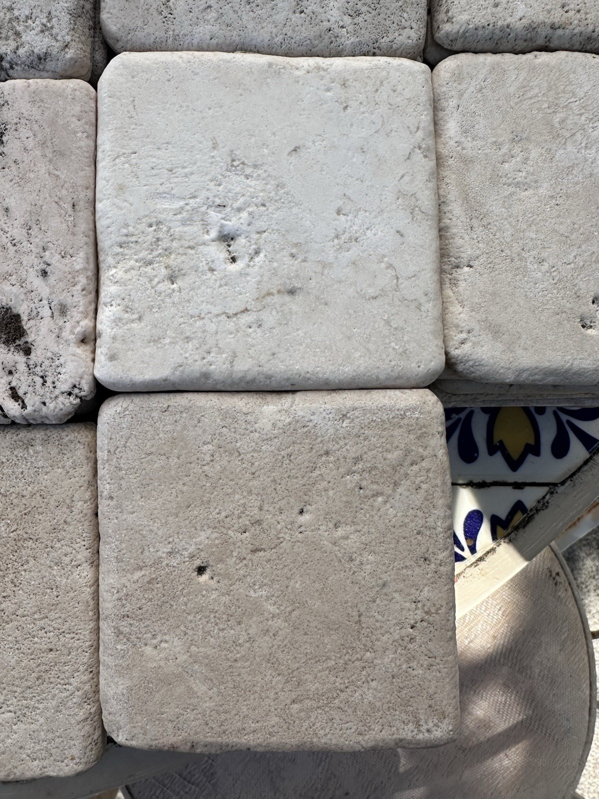 4×4 Tumbled Aged Travertine Tile Wall (Sold per SqFt/ 9 Tiles) Bath, Kit