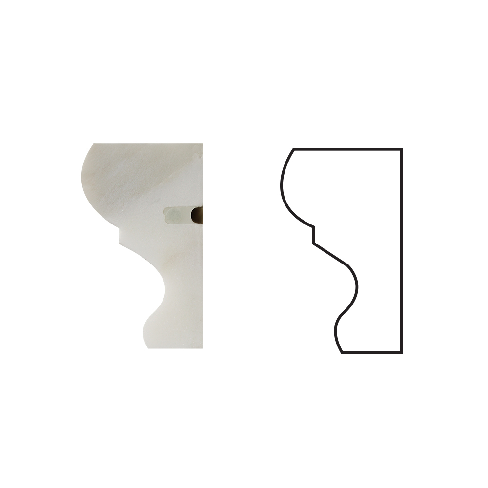 Calacatta Gold (Italian Calcutta) Marble Crown Mercer Trim Molding