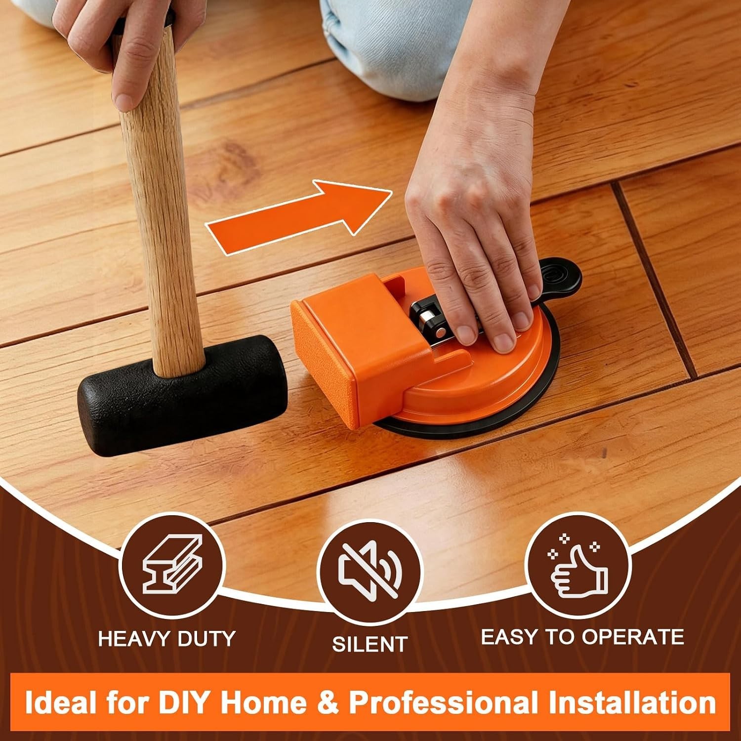 Versatile Floor Suction Tool with 5 Non-Slip Pads – Strong Carbon Steel Design