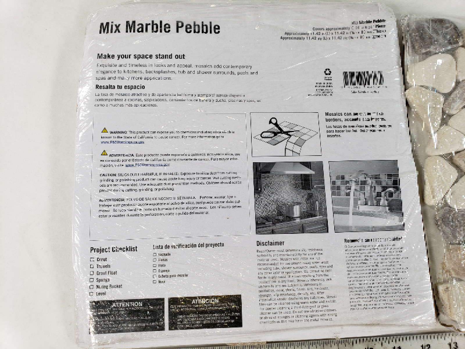 Lot Of 10 MS International Multicolor Recycle Mix Marble Pebble 11.42″ x 11.42″