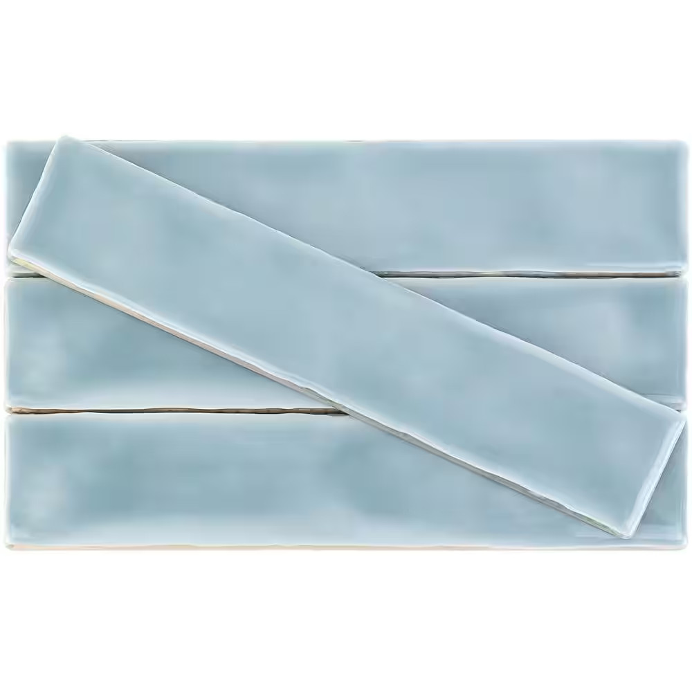 Newport Light Blue 2 In. X 10 In. X 11Mm Polished Ceramic Subway Wall Tile (40 P