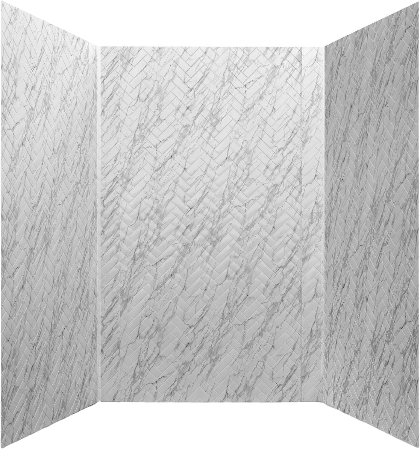 133-640-HERR-KIT Herringbone Tile – Tub and Shower Wall Panels Surround