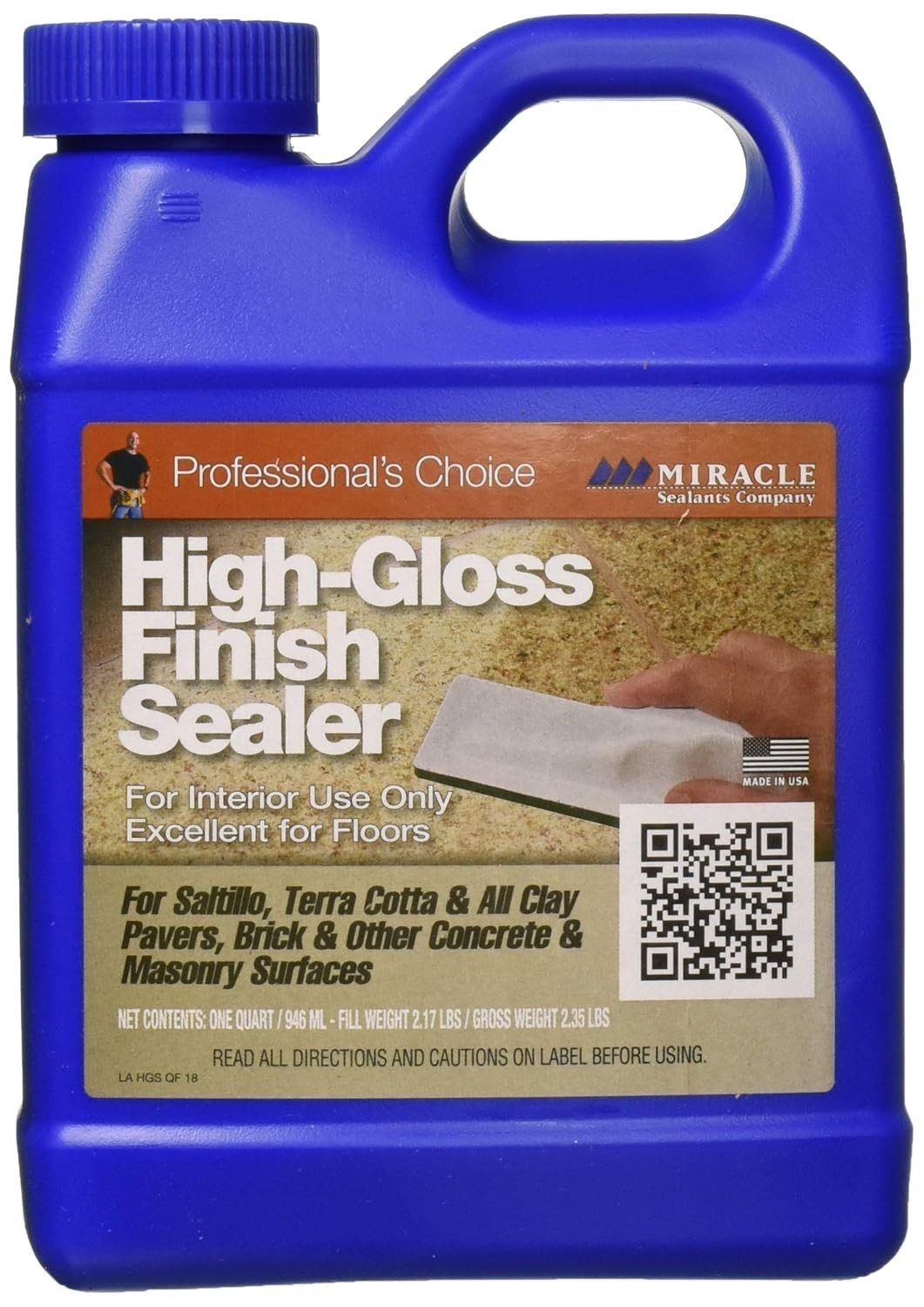 Quart High-Gloss Polymer Sealer for Tile & Stone – Indoor Use, UV Transparent