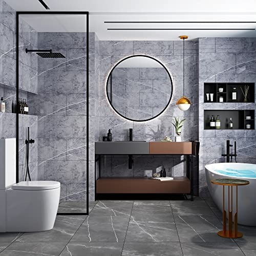 Wall Panels Peel and Stick 10 Pieces 23.6×11.8in (19.4 Sq. Ft. Gray-ysh