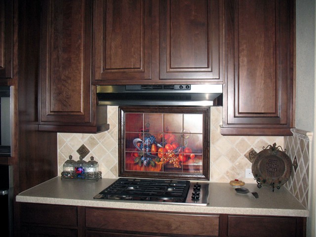 36 x 24 Art Corrado Pila Mural Ceramic Grape Backsplash Tile #465