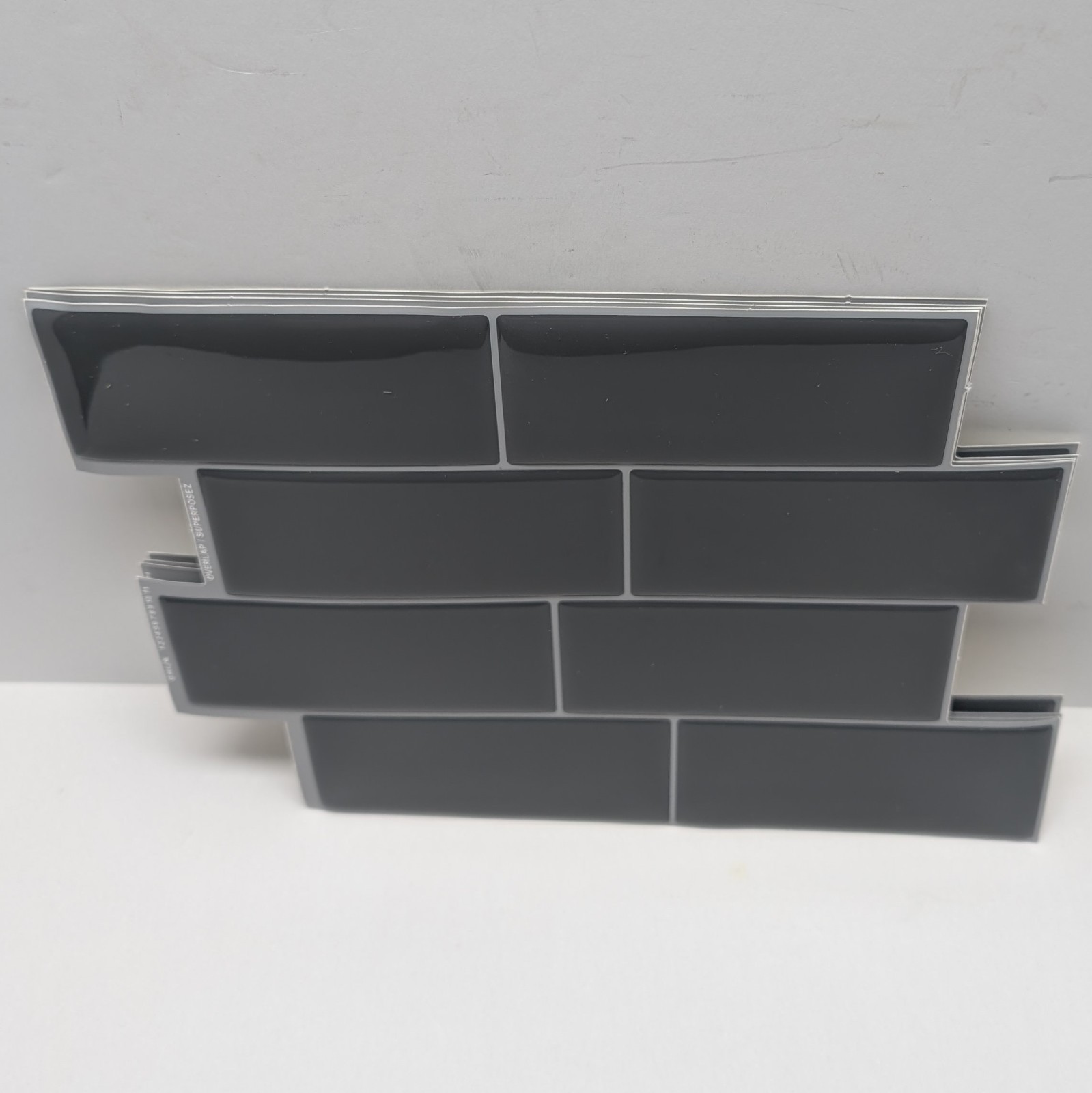 Smart Tiles Vinyl Adhesive Wall Tile 1 Pack of 4 Metro Grigio SM1064-4 (Gray)