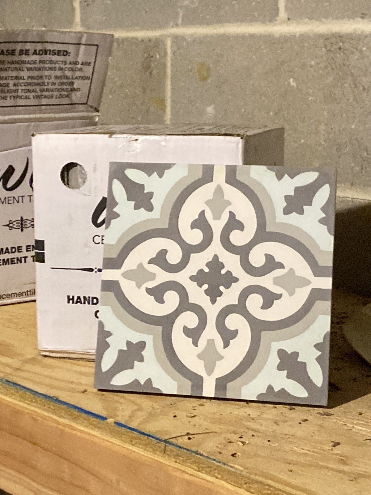 Kaleidoscope 8 x 8 Cement Tile (Box of 12)