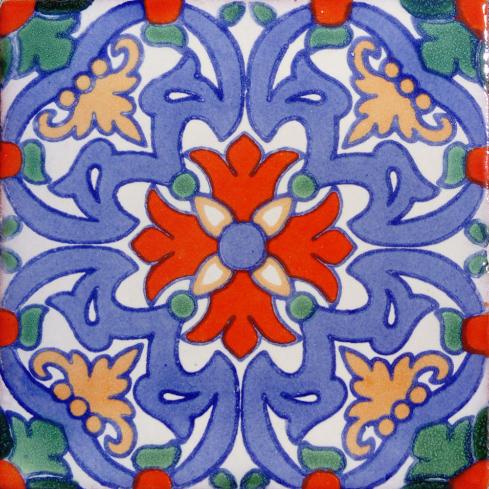 C#125)) MEXICAN TILE SAMPLE WALL FLOOR TALAVERA MEXICO CERAMIC HANDMADE POTTERY