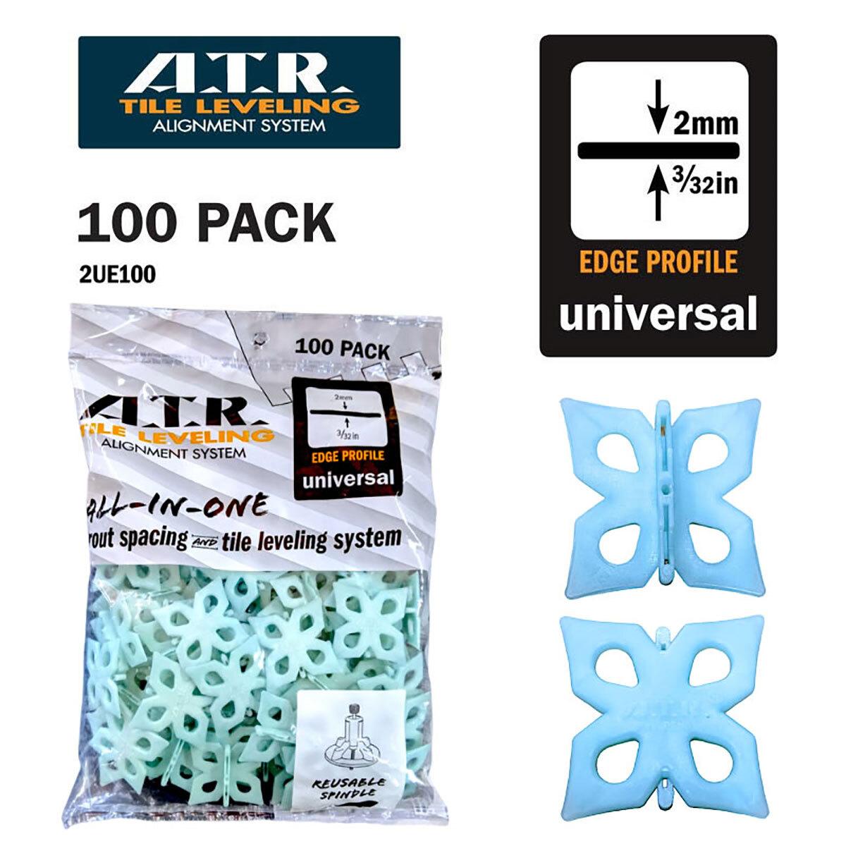 ATR Tile Leveling Alignment System Straight Edge Spacers Floors and Walls