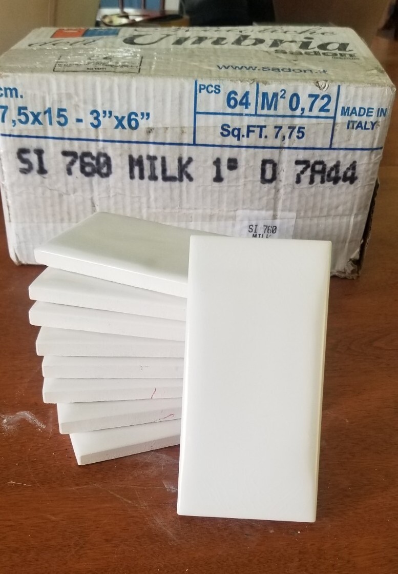 Off white milk wavy 3×6 Semi Gloss Ceramic Subway Tile Backsplash Wall Italy