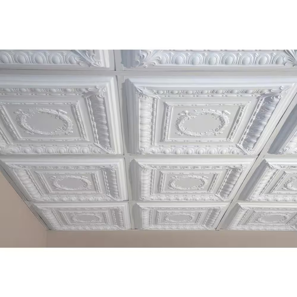Empire White 2 Ft. X 2 Ft. Lay-In or Glue-Up Ceiling Panel (Case of 6)