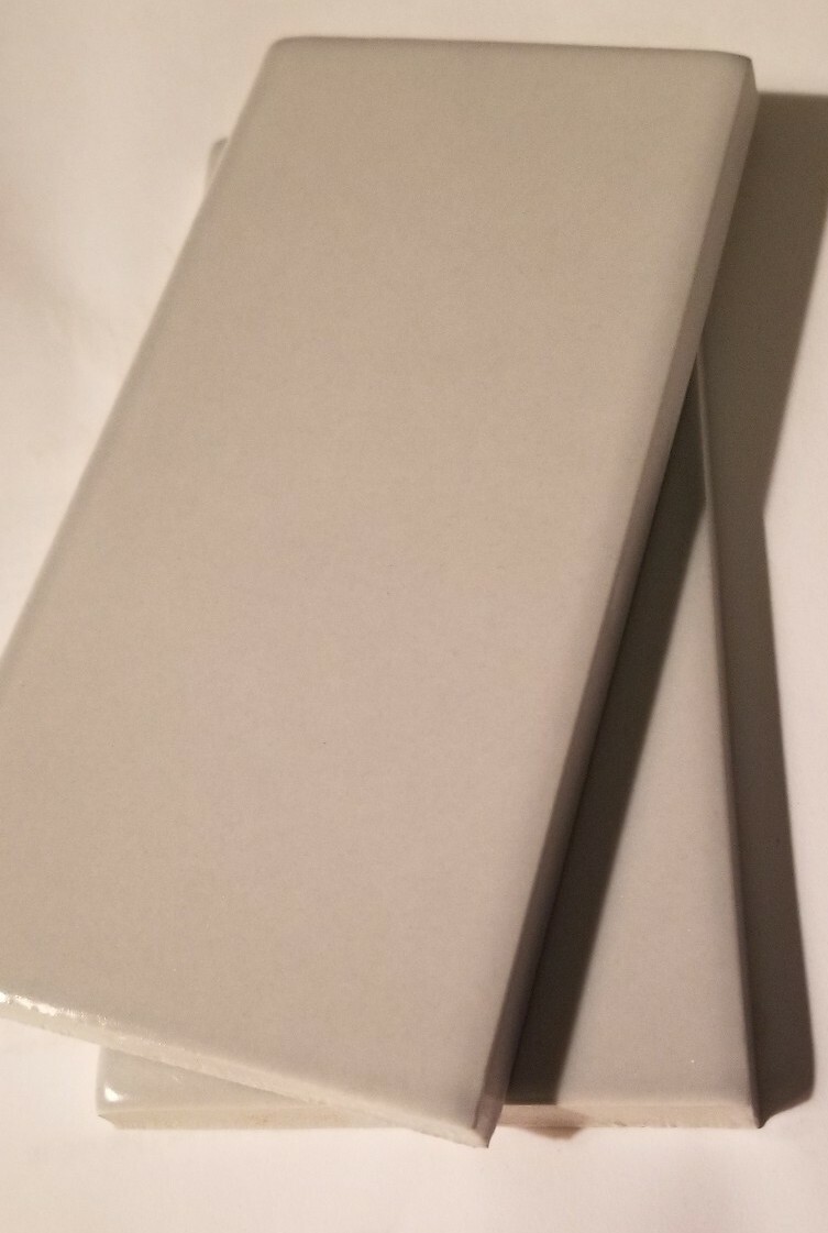 One 3″ x 6″ Glossy “Pale sky” Light Gray Backsplash Tile 1SIX1PSG36 Zanger