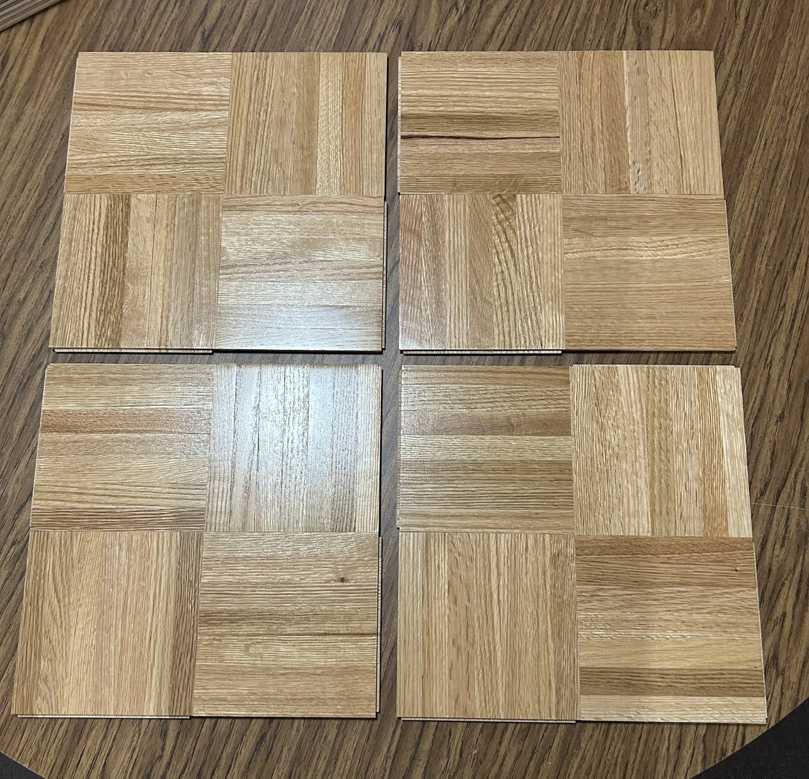 10 Parquet Floor Tiles Oak Natural Canadian 30cm x 30cm NEW!