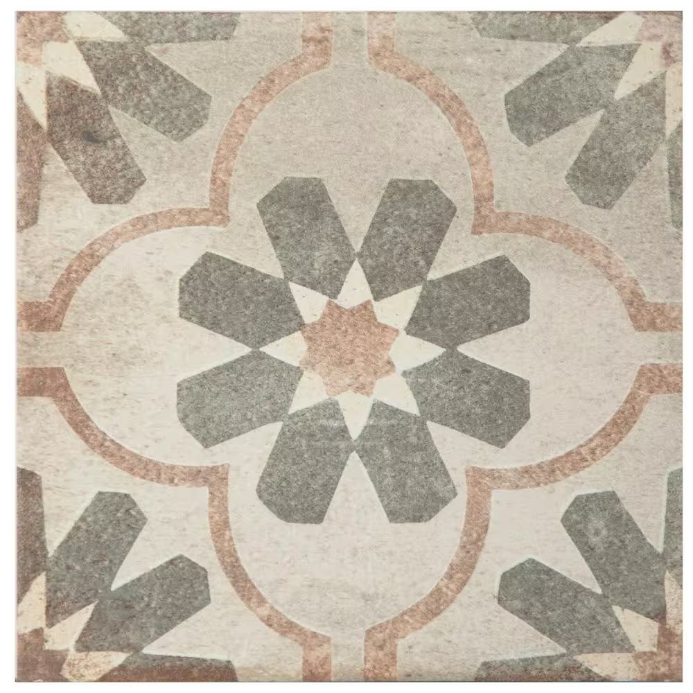 D’Anticatto Decor Florence 8-3/4 In. X 8-3/4 In. Porcelain Floor and Wall Tile (