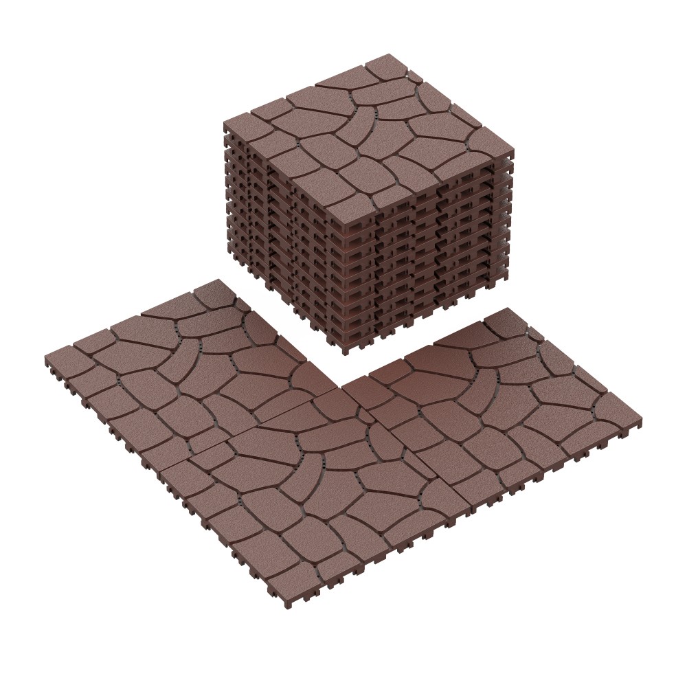 New Stone texture12″Patio Deck Tiles Module Interlocking DeckingTiles Floor Tile