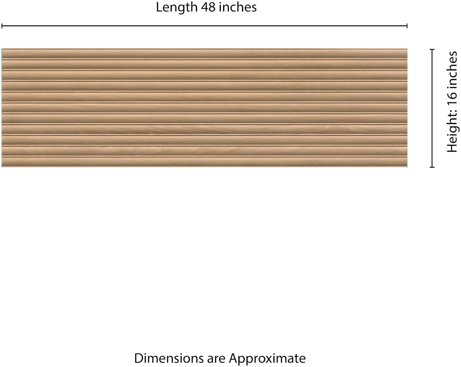 Ackland AKNPTSTR16X48M-PL Striara – 16″ x 47″ Porcelain Linear – Birch