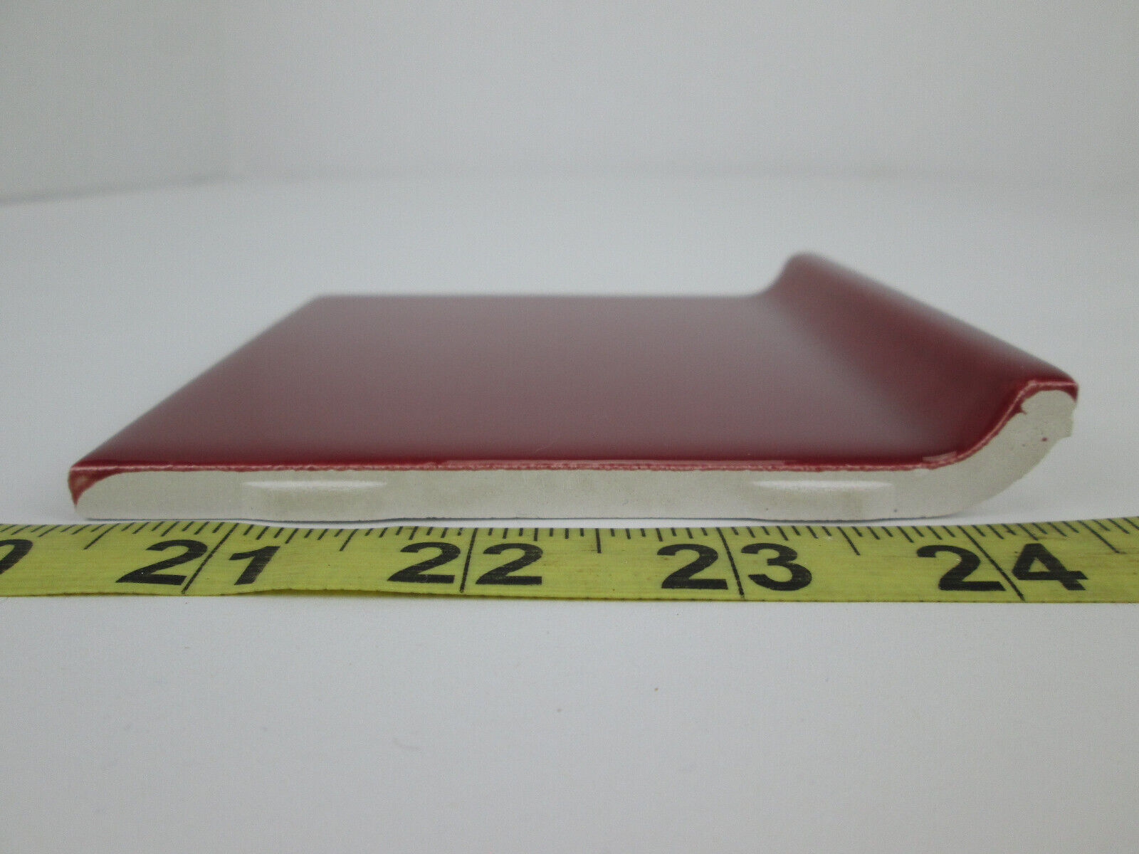 Lot of 2 New Old Stock Daltile Ceramic Tile Chianti (wine red) 4-1/4″ Cove Base