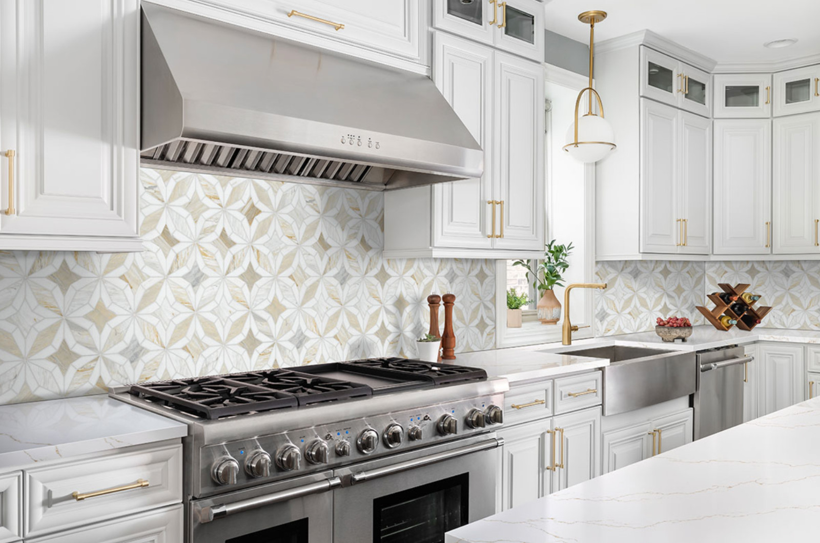 MSI Athena Gold Estrella Polished Marble Floor Wall Tile 10″ x 10″ sheets