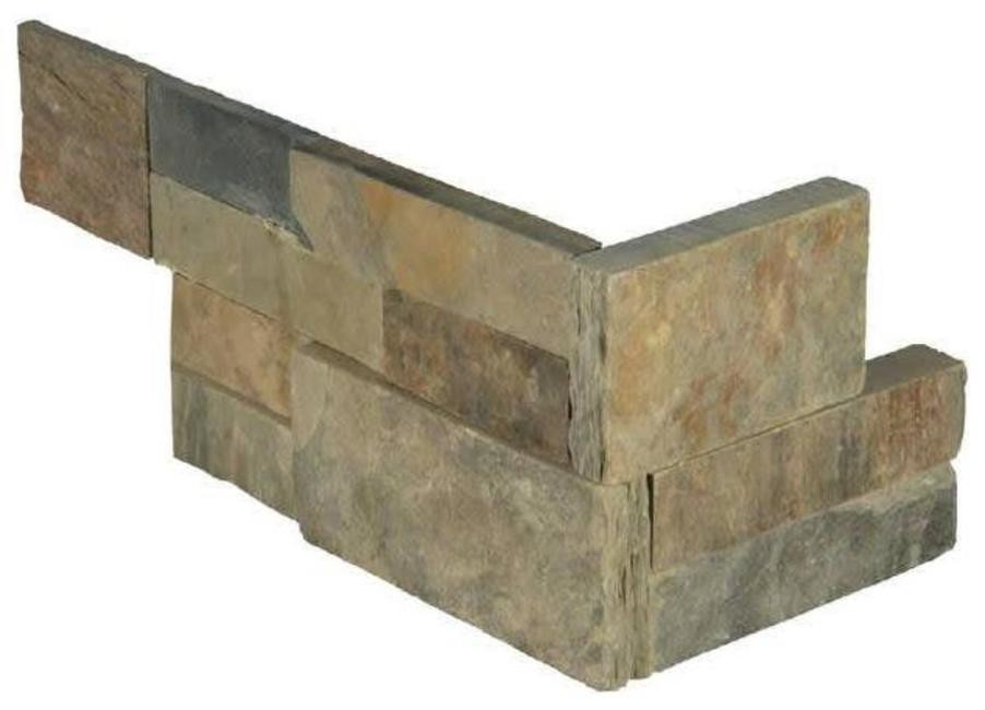 Ackland AKPLPS6X18FCR-CA 6 in. x 18 in. Splitface Slate Stacked – Sunlit Bronze