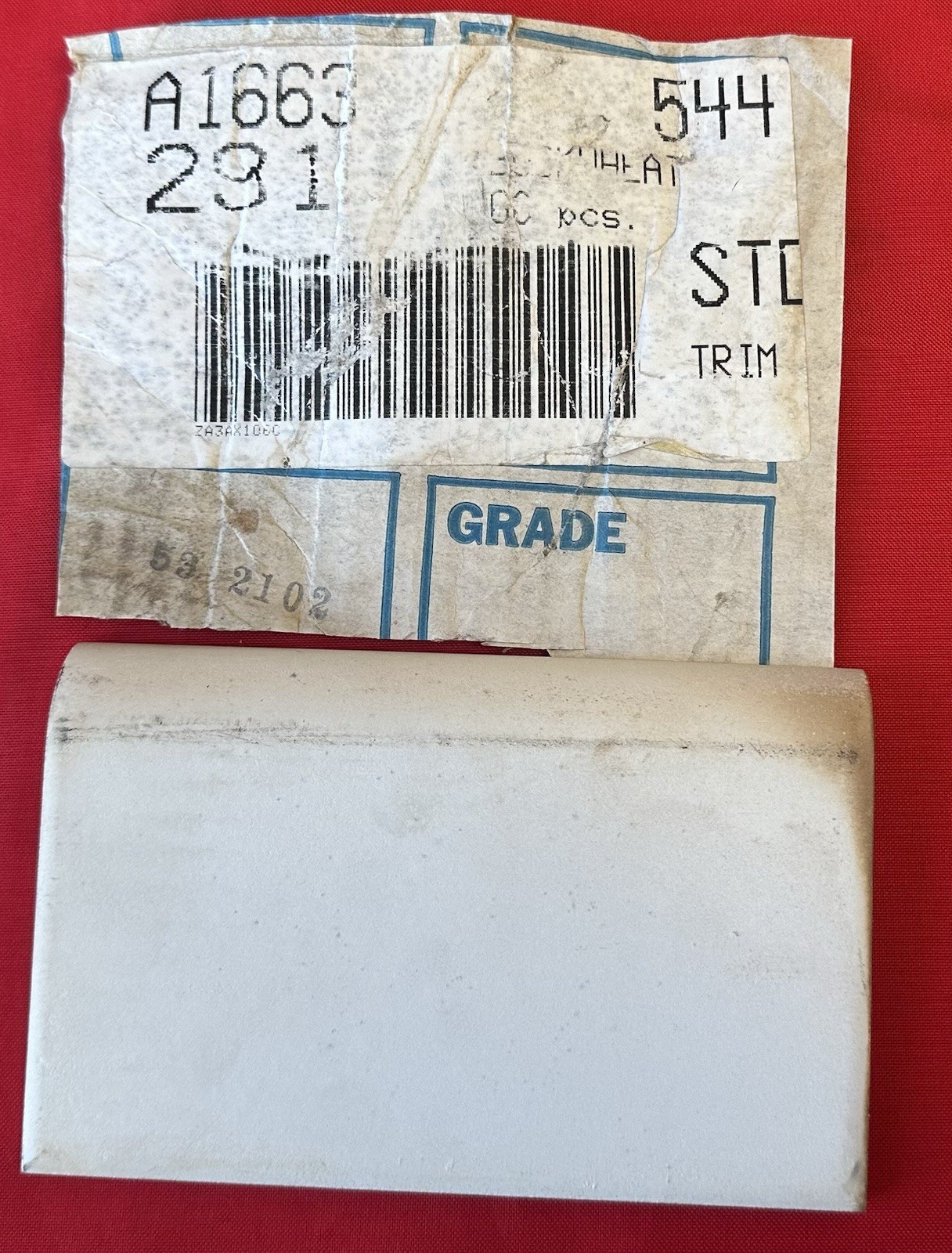 1 pc. Buckwheat 3-7/8 X 6-1/8″ Glossy Ceramic Cove Base Tile, florida, Flat Top