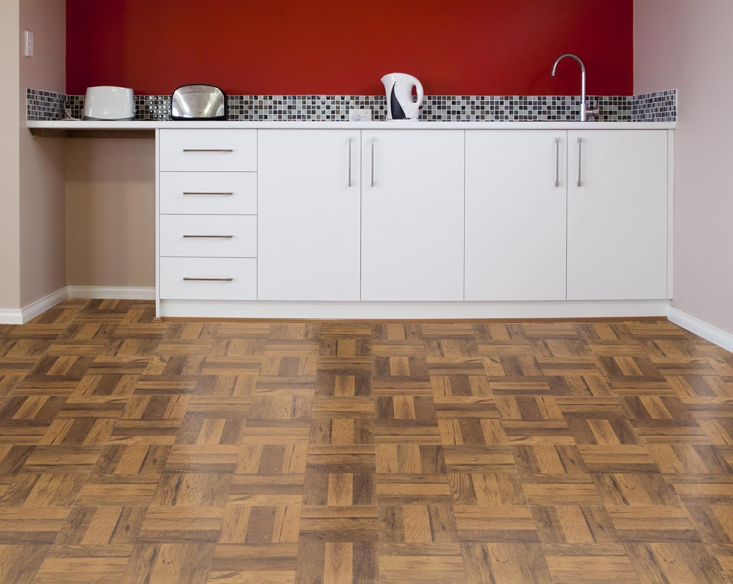 Nexus Self Adhesive 12-Inch Vinyl Floor Tiles, 20 Tiles – 12″ X 12″, 3 Finger Me