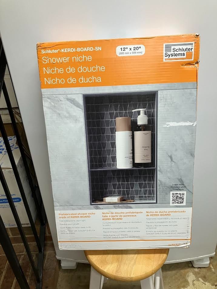 Schluter KERDI Board Prefabricated Niche 12″ x 20″ Waterproof Ready to Tile-NIB