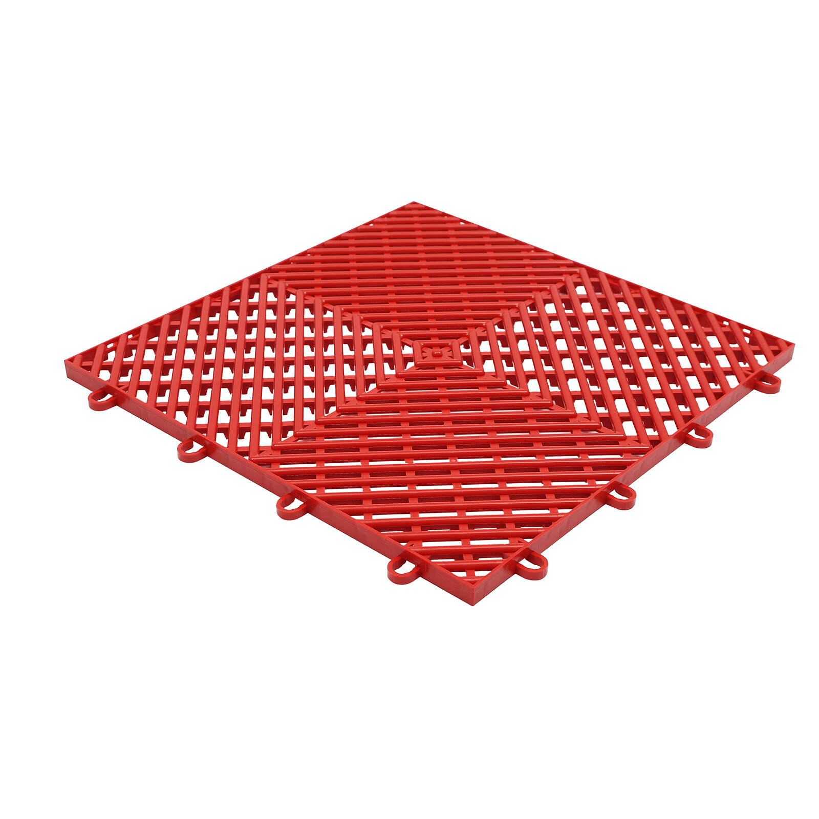 25PCS Red Outdoor Interlocking Tiles 12x12x0.5 Inches Floor Tiles Drainage Tiles