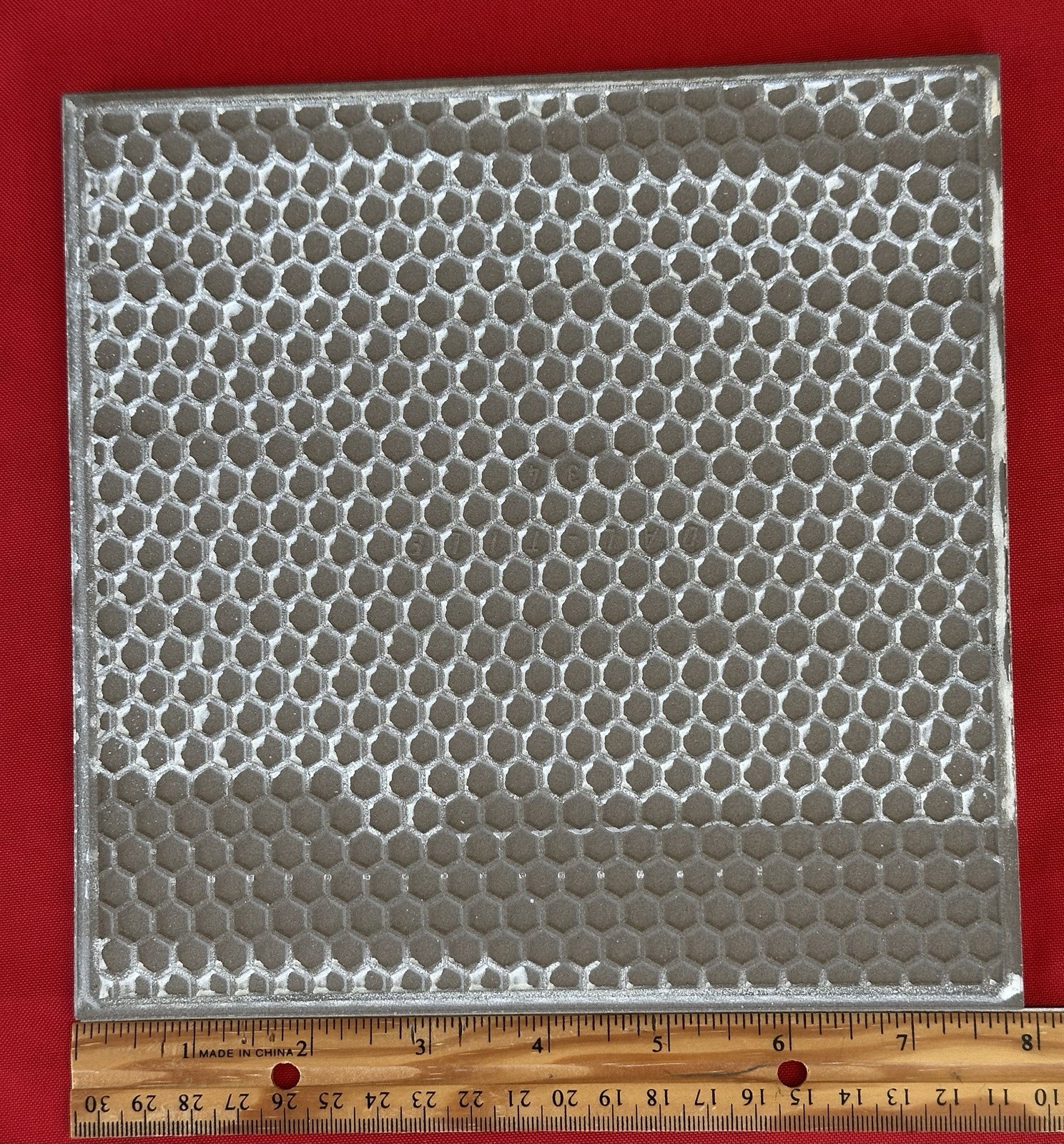 1 pc. White Ceramic Floor Tile: 8″ by Daltile Co. very light textured, New