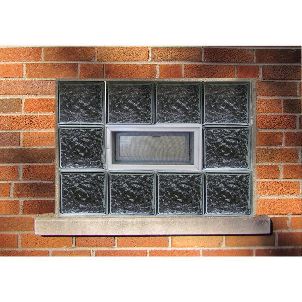 8 x 8 x 3 in. Cortina Ice Pattern Glass Bricks Block 3 in. Thick Series 10 Pack