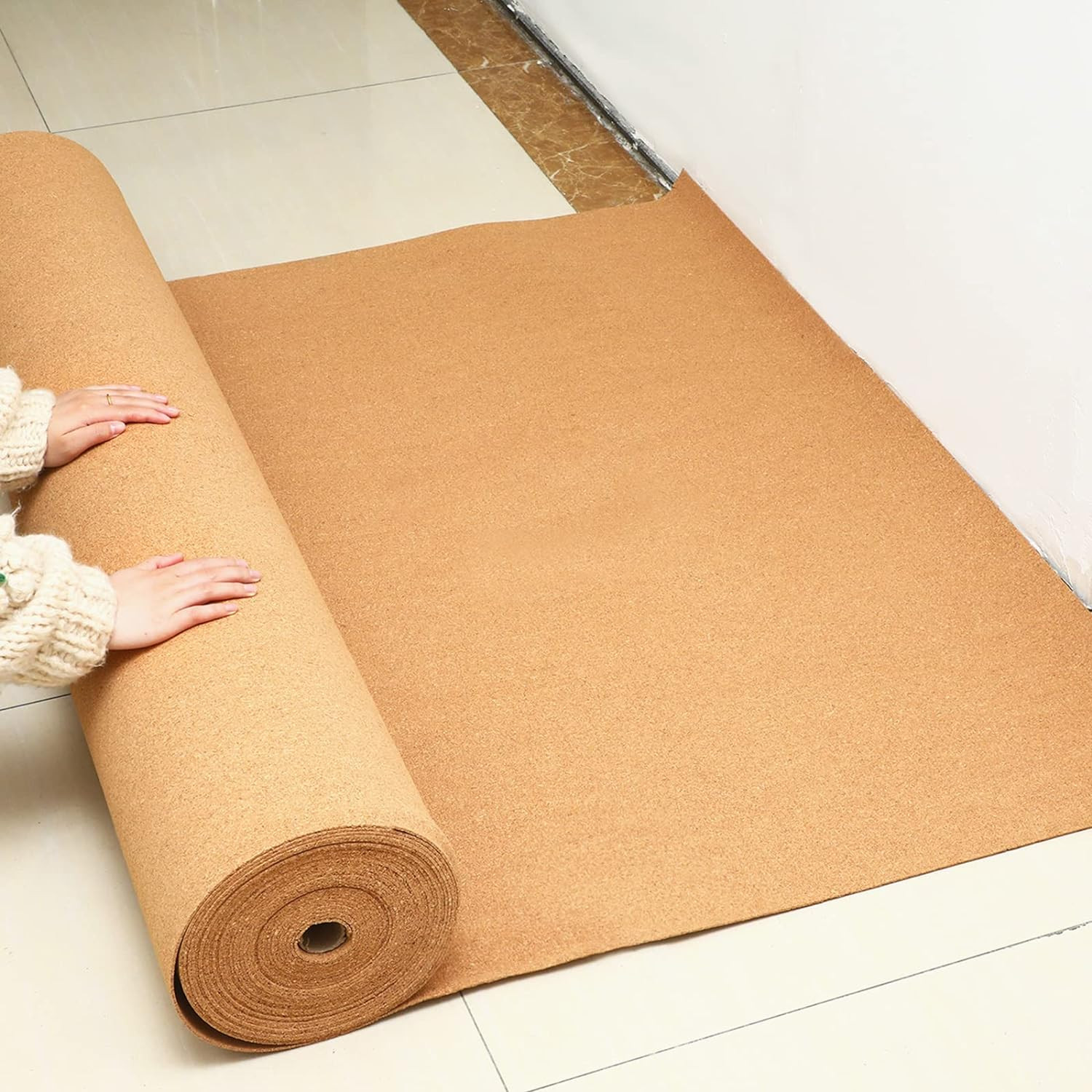 200 Sq. Ft. Cork Roll Cork Mat Roll 48 X 600 Inch Cork Underlayment Roll 1/8 Thi