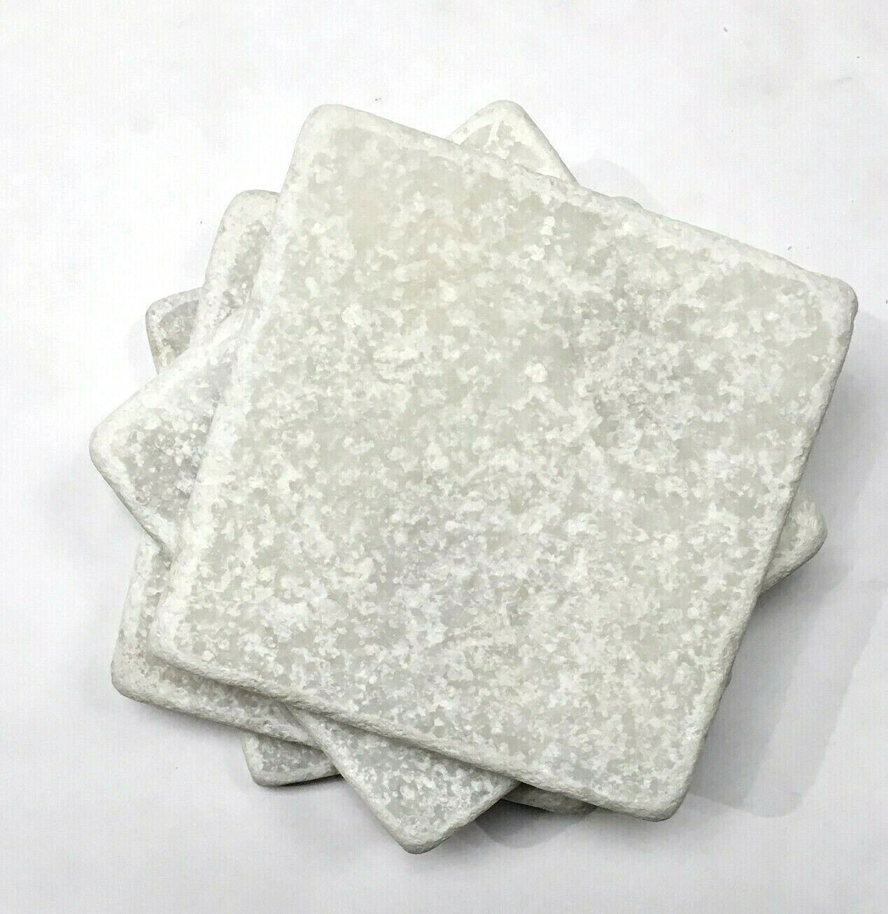 Carrara White 4×4 Tumbled Marble Tile Backsplash Floor Wall (Sold by 1SF)
