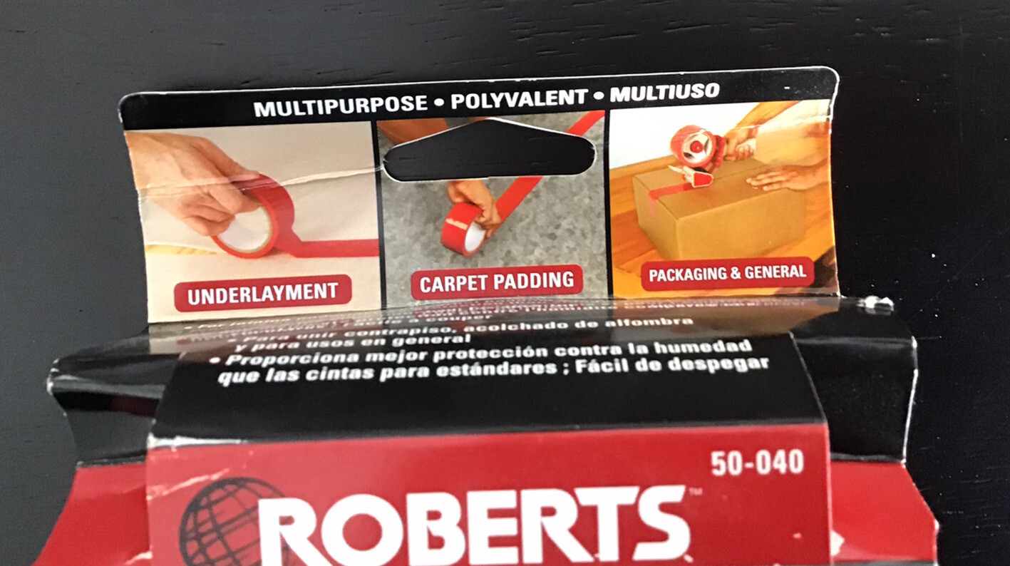 Roberts Underlayment Seam Tape Flooring Tool, Red 1-7/8” Wide, 50-040 SHIPS FREE