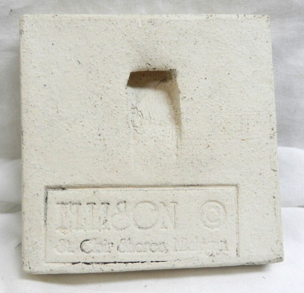 A PAIR OF David Ellison Pottery Tile LION 3 3/4″x63 3/4″ HEAVY Pewabic Pottery