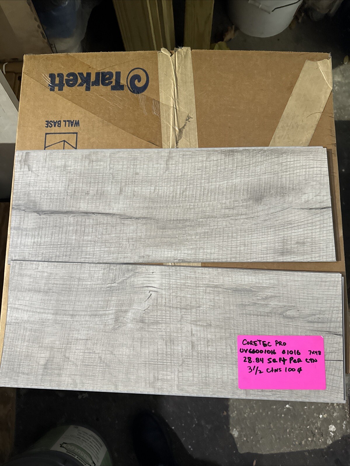 Coretec Pro 7 X 48 Waterproof Lvt 28.84 Sqft 3-1/2 Ctns = 100 Sqft