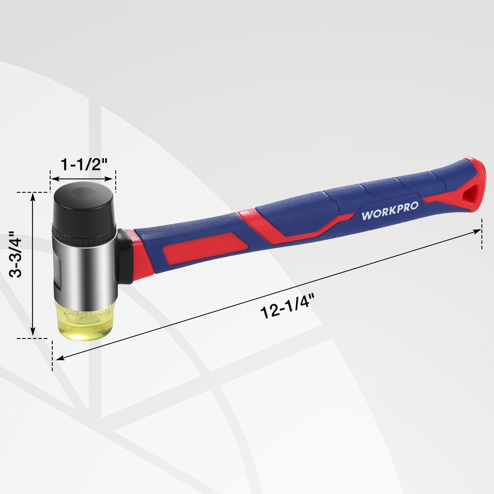 WORKPRO Laminate Flooring Installation Kit- Rubber Mallet with Fiberglass Handle
