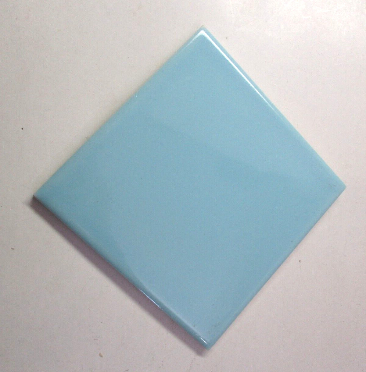 1 Wall Tile Atco USA 4-3/8″ Gloss Light Powder Blue Ceramic 1950s Retro Vintage